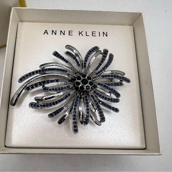 New Anne Klein Jeweled Statement Pin Brooch - Picture 3 of 10